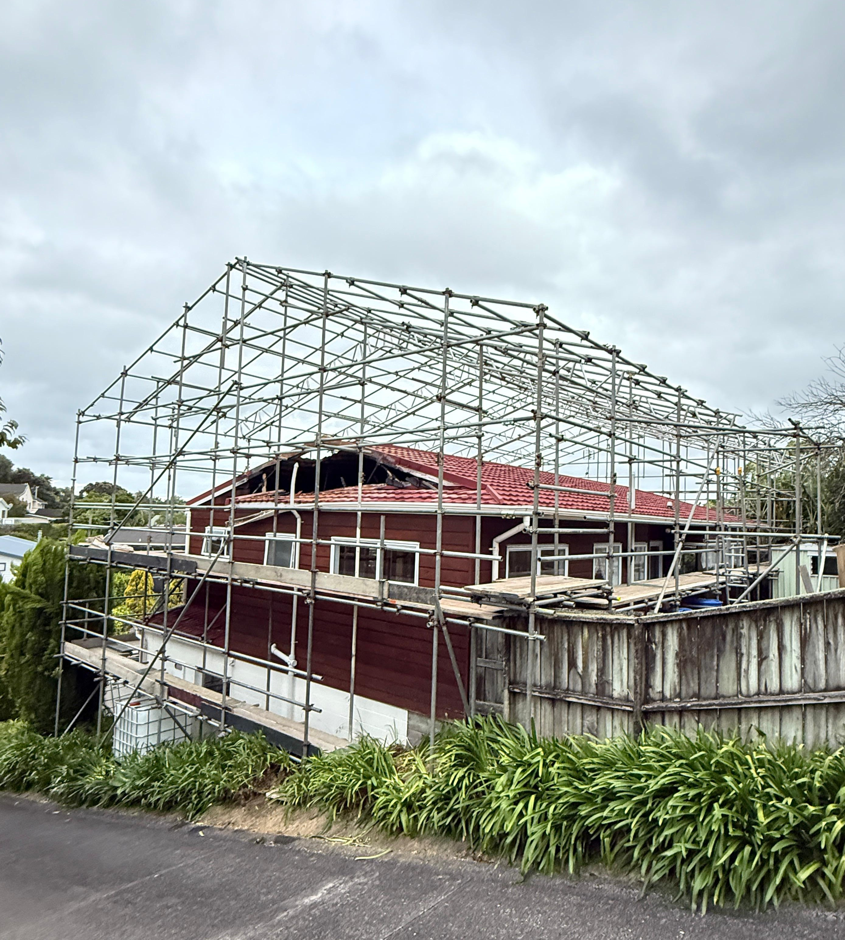 scaffolding shrink wrap structure